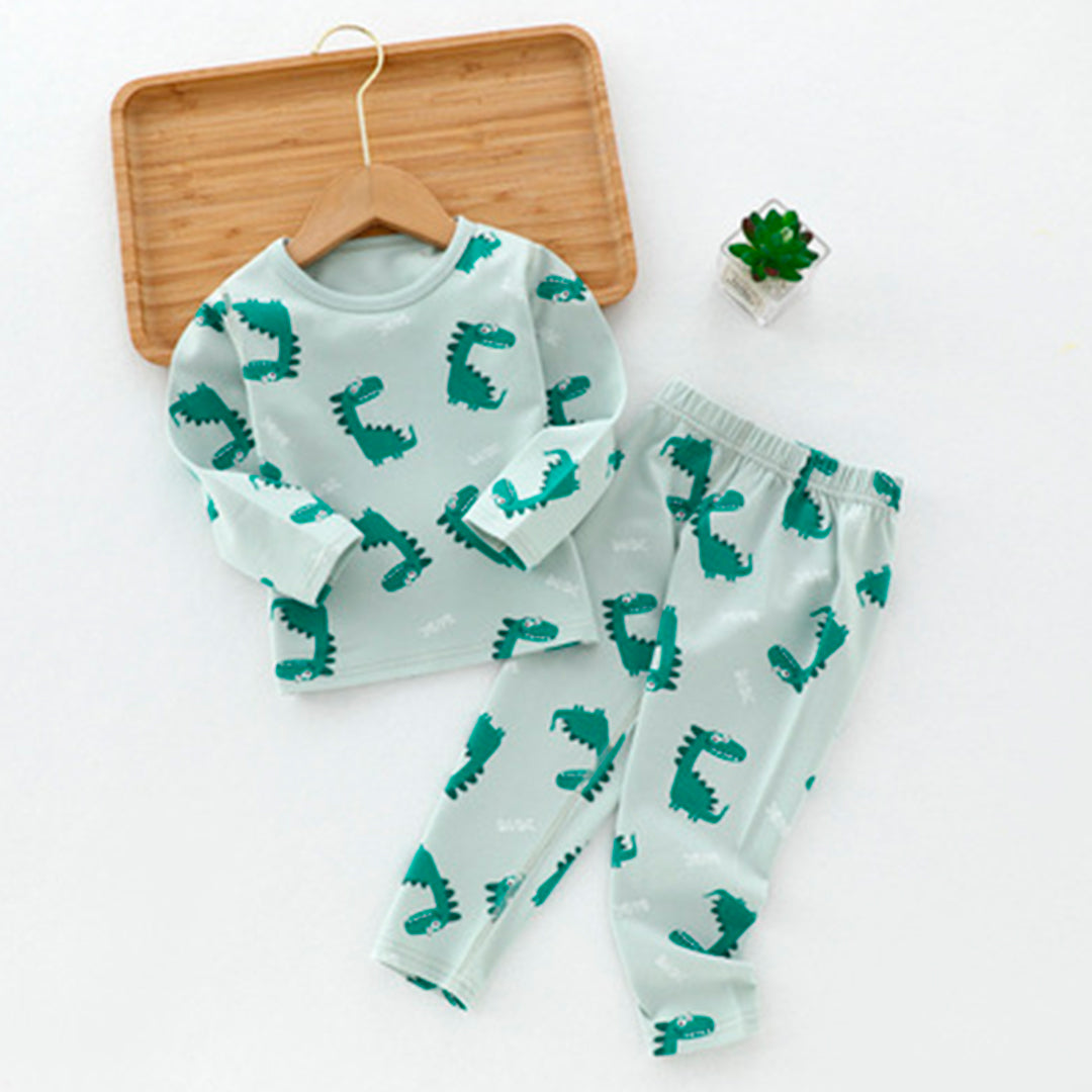 Pijama 2 piezas Dino Verde