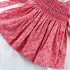Vestido fruncido floral para niñas