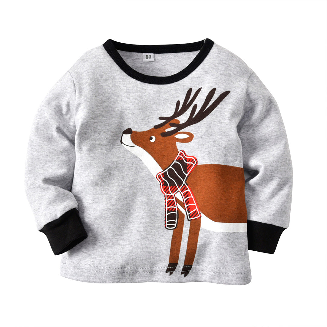 Pijama de renos navideños de dos piezas