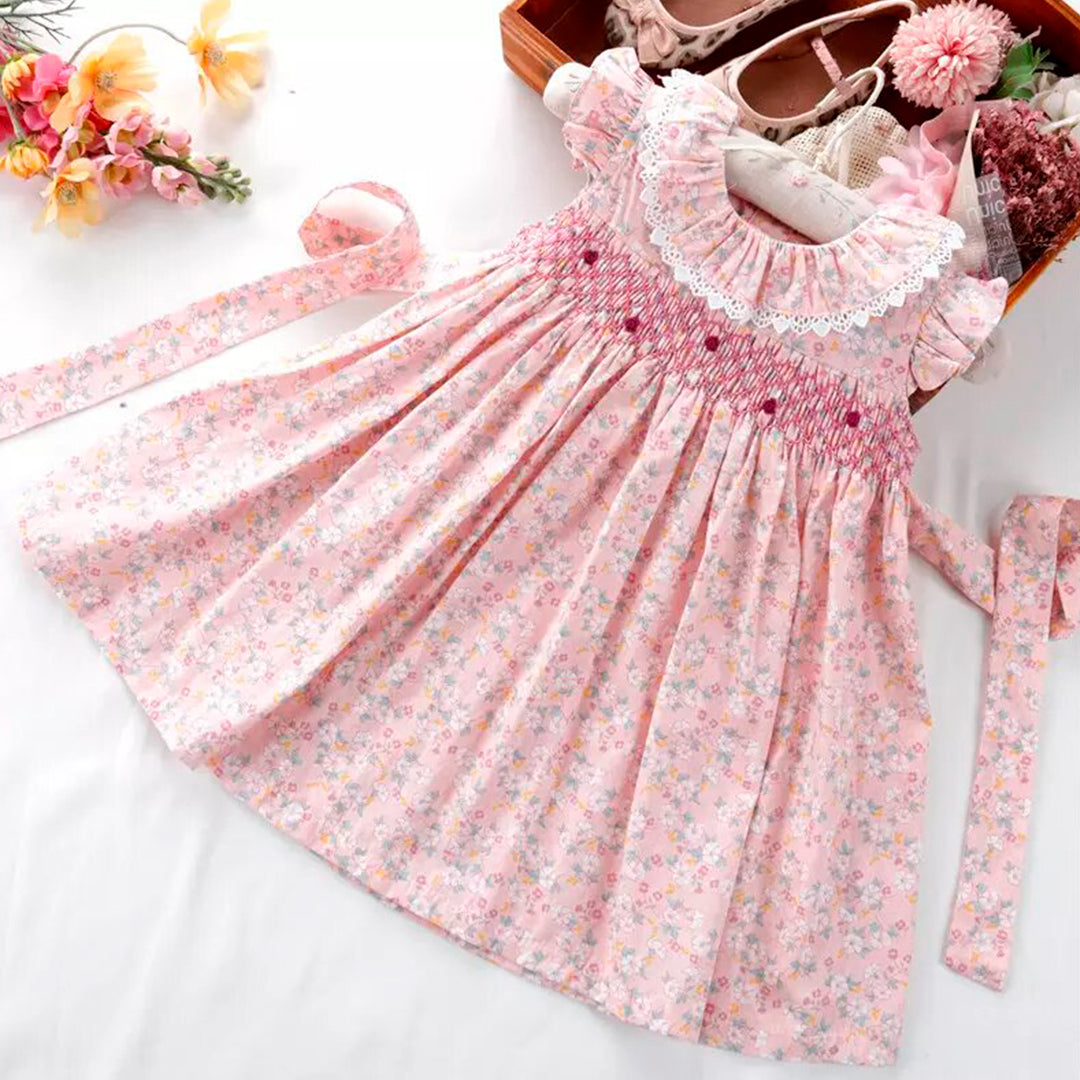 Vestido Bebé Niña Fruncido Floral