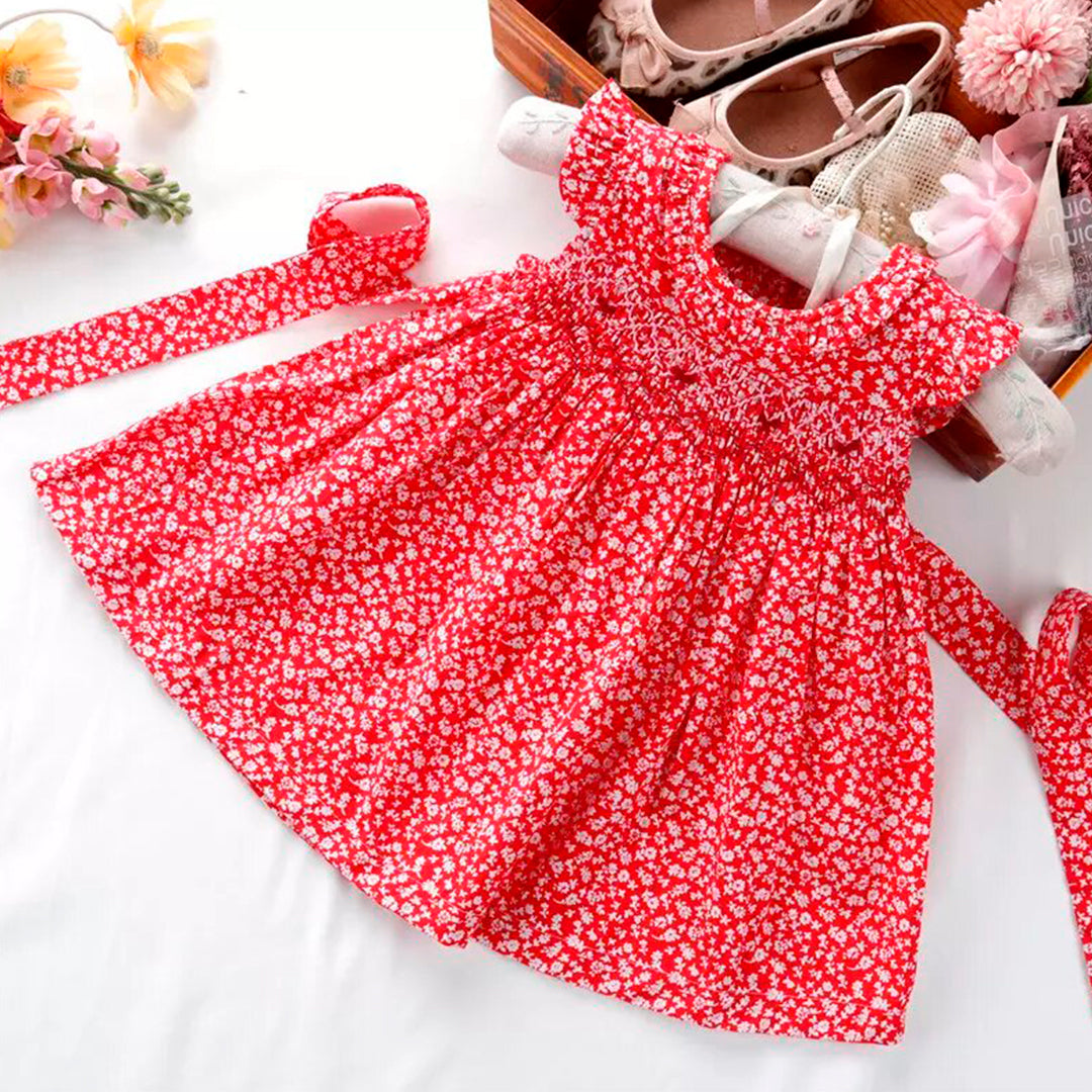 Vestido Bebé Niña Fruncido Floral